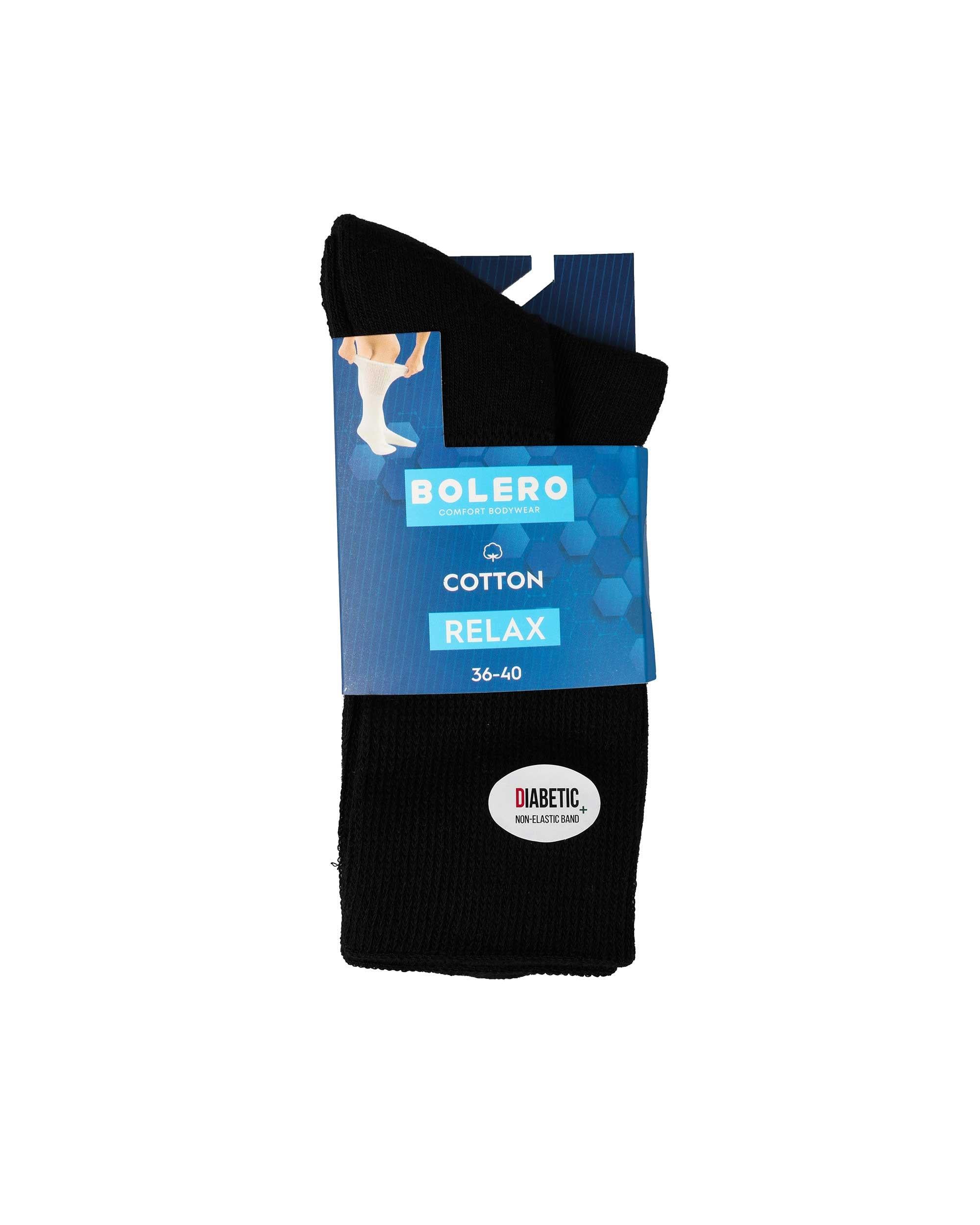 Unisex Dikişsiz Taban Havlu Diabet Şeker Çorabı Siyah